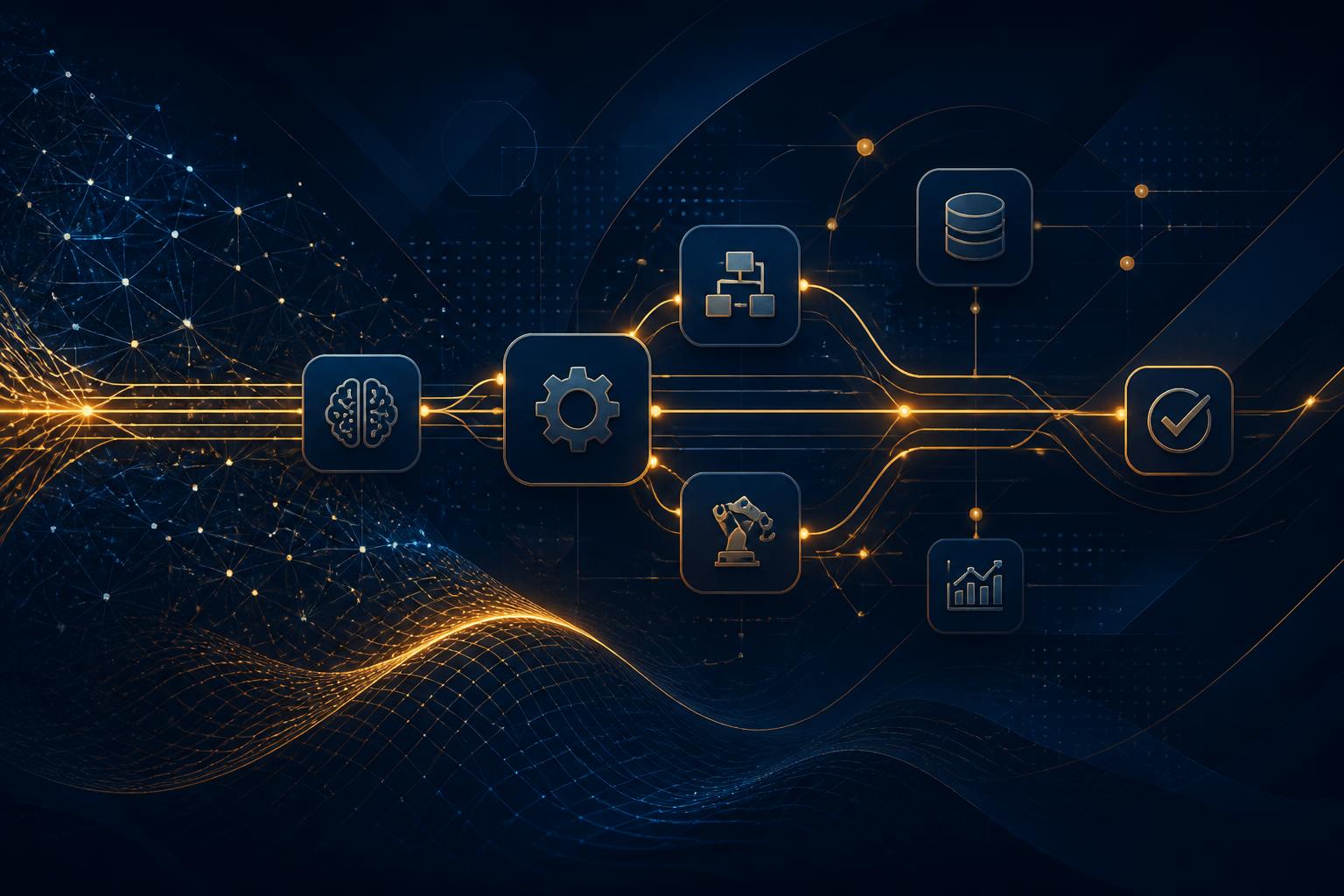 Abstract automation workflow illustration